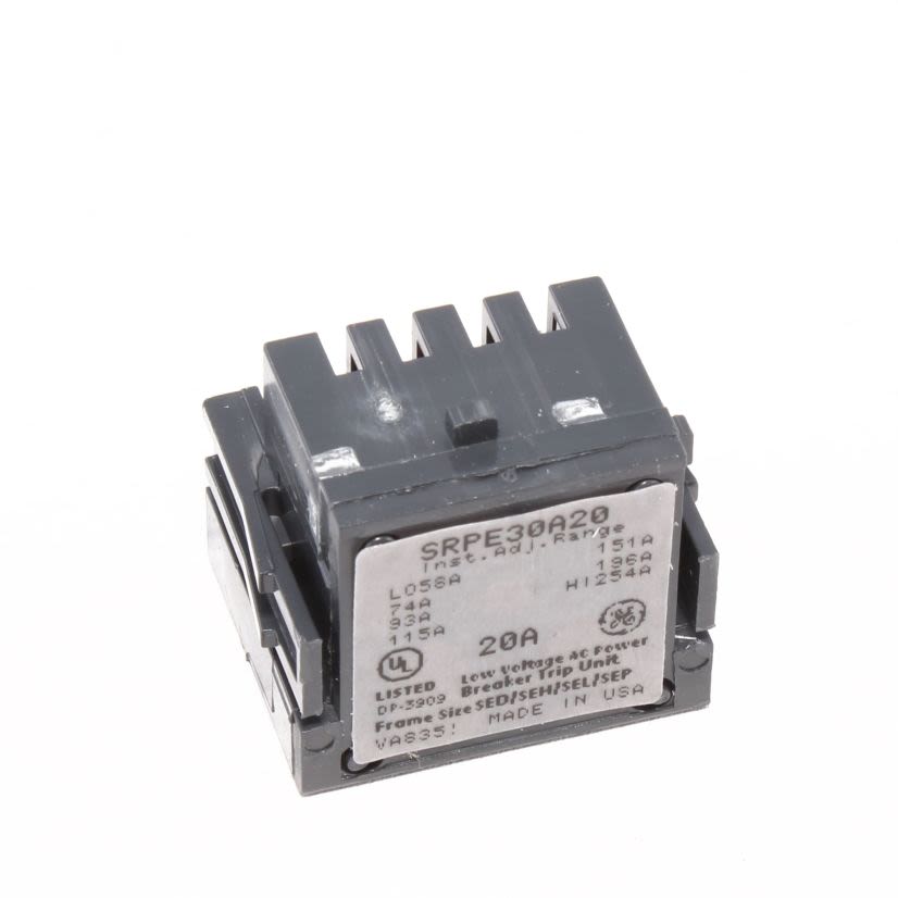 GE Spectra RMS™ GE Industrial Solutions SRPE30A20 Rating Plug, 30 A, 20 A Plug Current, SE150 Breaker Frame